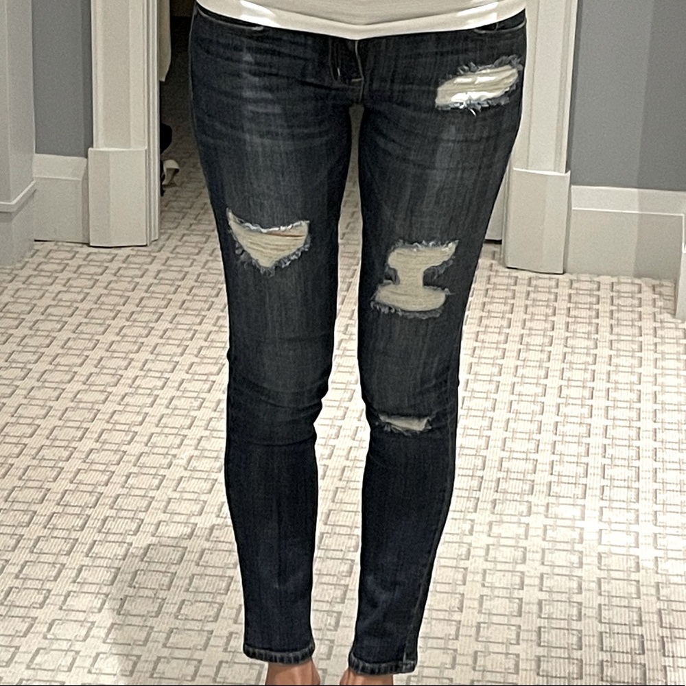 EUNINA Sasha Relaxed Skinny Crop Distressed Jeans